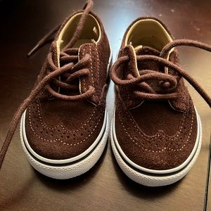 Janie and Jack Brown Suede Sneakers